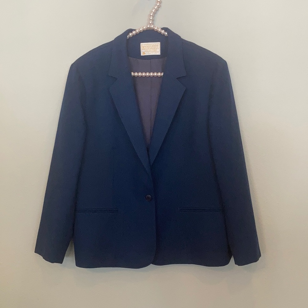 Pendleton Navy Wool Blazer